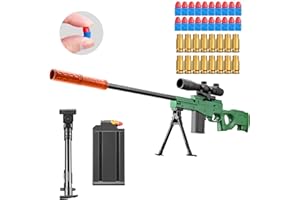 Kyliandi Soft Bullet Toy Gun Sniper Rifle with Scope Realistic Barrel Shell ejecting Foam Blaster Gun Dart Prop Backyard Outdoor Shooting Game for Boys Teens Adults Gifts Age 8-12 14 Years Old (Green)
