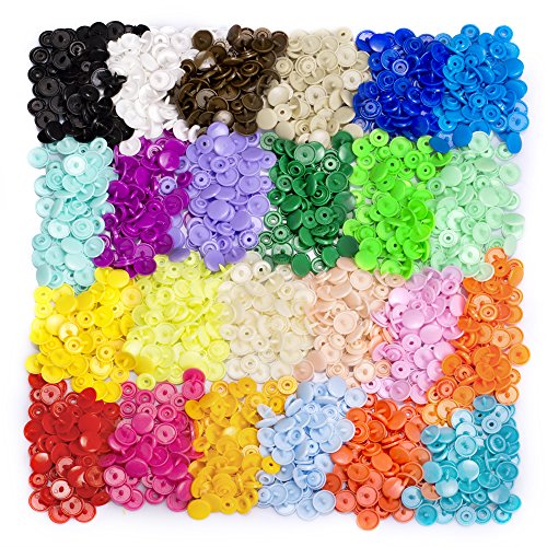 Lynda 360pcs T5 Plastic Snap Buttons for Sewing and Crafting No-Sew T5 Snaps with Organizer Storage Case for Bibs Diapers Crafts - Thumbnail 2