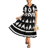 RITERA Plus Size Dresses for Curvy Women Floral Boho Maxi Dress Summer Sundress for Church or Wedding XL-5XL (14W-28W)