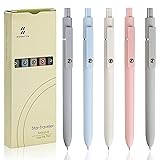 ACEES Gel Pens, 5Pcs 0.5mm Fine Point Black Ink