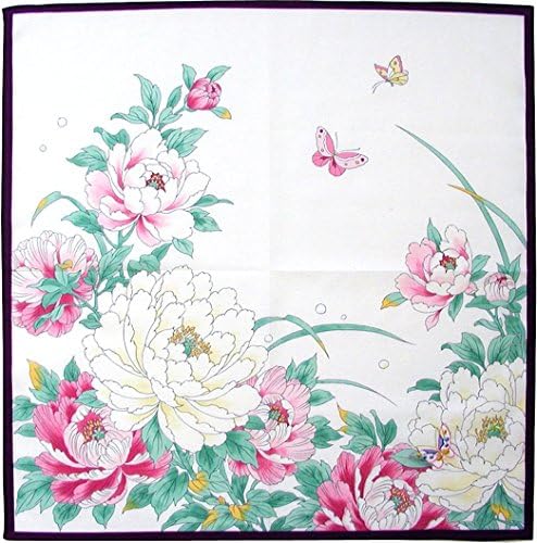 hurosiki or Lunch cross Peony and Butterfly (48 cm 100% Cotton