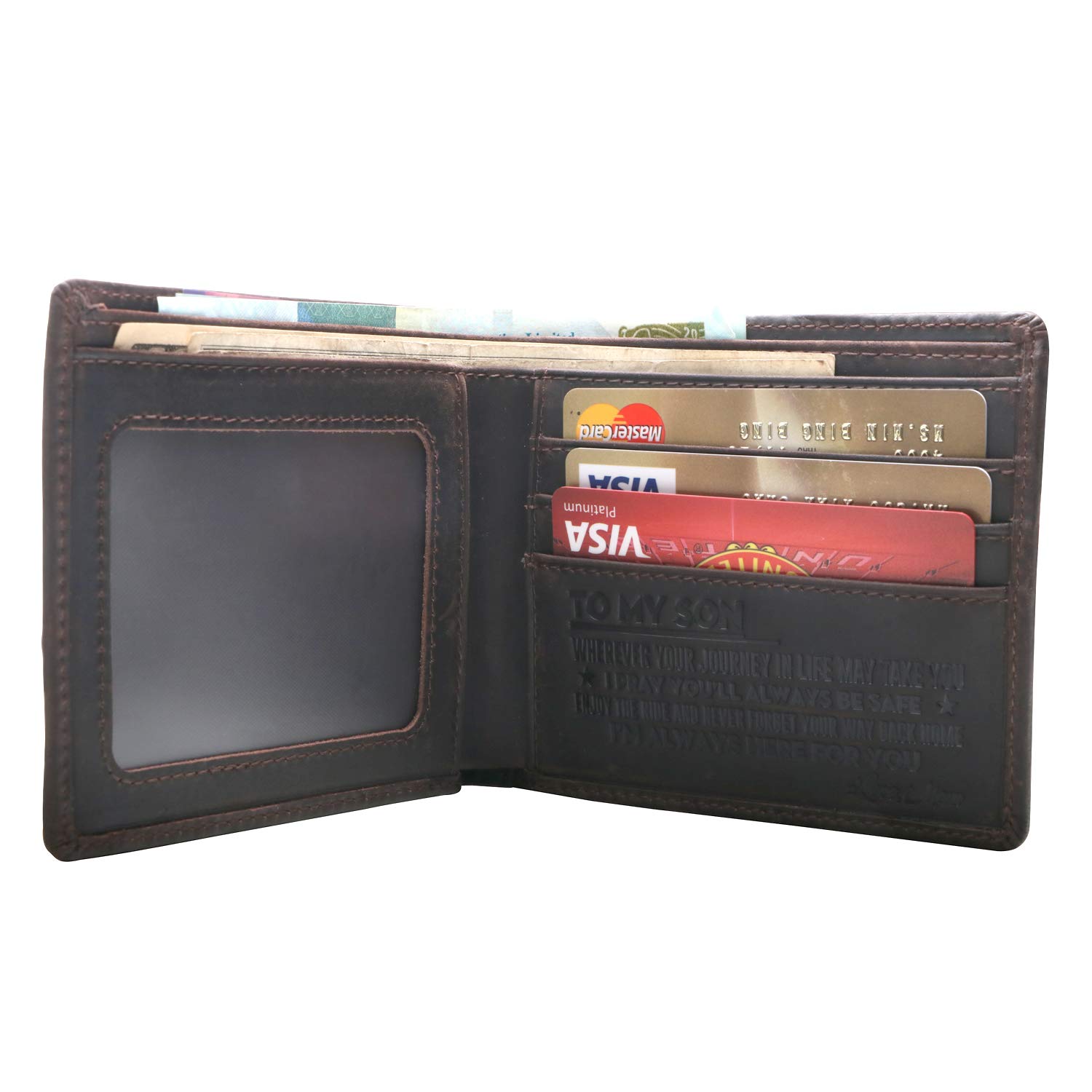 Mens Wallet -Minimalist Leather Wallets,Best Gift for your son on Birthday,Christmas Day. (1 PIECE)
