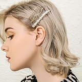 Acptall 20Pcs Pearl Hair Clips Barrettes Geometric Acrylic Resin Fashion view 6