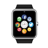Sweatproof Watch Monitor Smart Watch Phone for iPhone 5s/6/6s and 3.5 or above Android or Above SmartPhones-Black