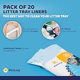 Pettiny 20 Cat Litter Tray Liners with Drawstrings Extra Strong 87 x 41 cm view 6