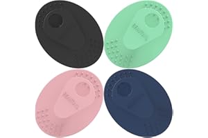 Face Scrubber 4 Pack, BEAUTAIL Silicone Manual Facial Cleansing Brush for Men Women, Gentle Face Scrubber Exfoliator, Skin Care Exfoliating Face Brush, Black+Green+Pink+Darkblue