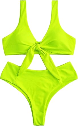 lime green two piece swimsuit