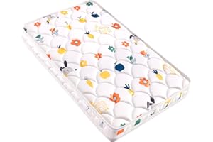 VIVIDVIBEBEARPAS Baby Bassinet Mattress 29 x 18 inches- Firm Support and Comfort Premium Foam,Noiseless and Odorless,Hypoallergenic Small Crib Mattress, Fits Moses Basket, Dual Sided with Soft Breathable Fabric