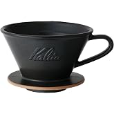 Carita Coffee Dripper Mino Ware, High Heat Retention, Ceramic for 2 to 4 People, Sand Black, #02107 Wave Series, Made in Japan, Drip Equipment, for 2 People, for 4 Cups, Porcelain, Stylish, Outdoor