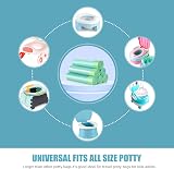 VISATOR Portable Travel Potty Chair Liners Bags 90 Pcs Green 45x50CM view 2