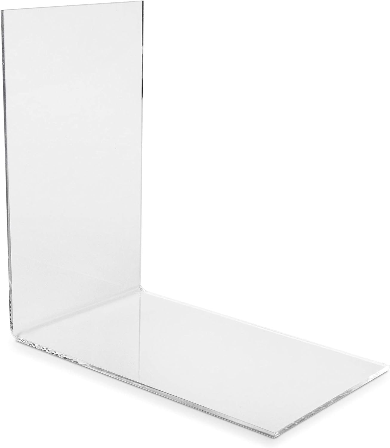 Plexiglas® Pack of 10 Bookends Eco (7.0 to 8.5 x 14.0 x 14.0 cm) for Small Books/Paperback CDs Made of Original Plexiglas®