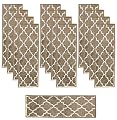 Sultansville Trellisville Collection Trellis Design Vibrant and Soft Stair Treads, Beige, Pack of 13