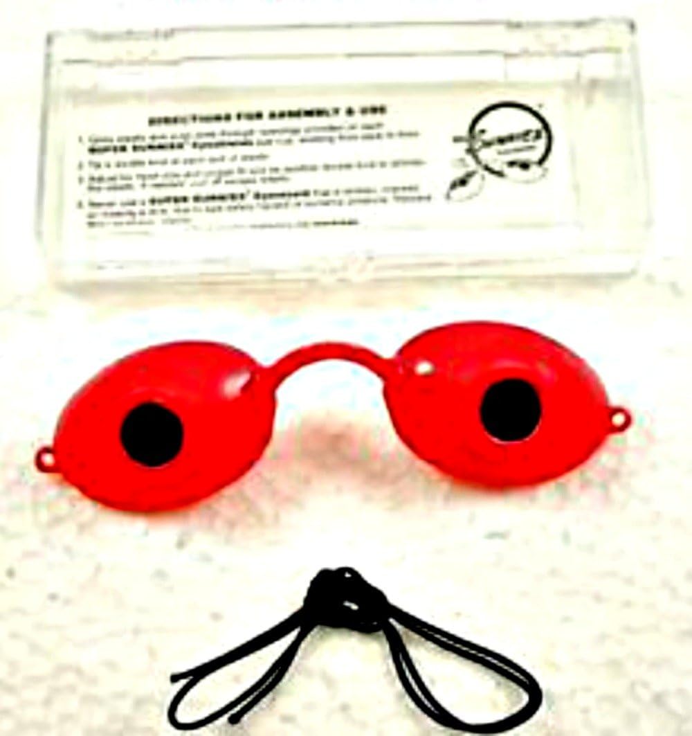 Tanning Bed Eyewear SUPER SUNNIES w/case FUCHSIA