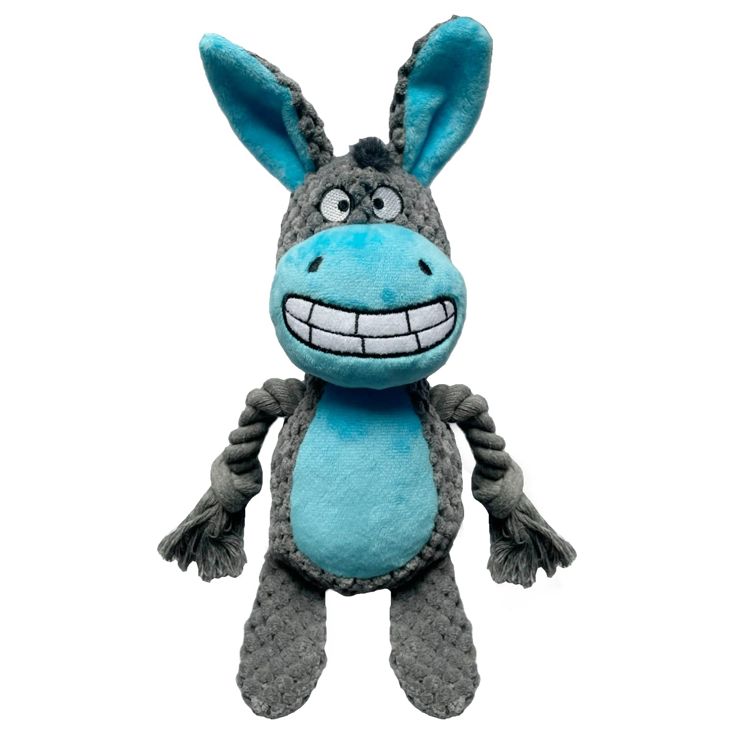 YUREMEEY Soft Plush Interactive Squeaky Dog Toy - Chew and Teething Toy for Small Medium Dogs, Donkey Shaped - for Playing and Training