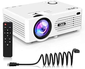 Amazon Com 4500 Lumens Mini Projector Upgraded Version Led Portable Projector Video Projector With 170 Display And 1080p Support Compatible With Tv Stick Ps4 Hdmi Vga Tf Av And Usb Electronics