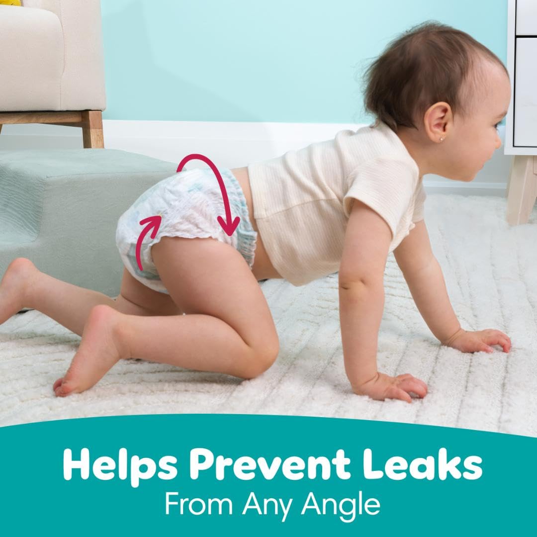 Pampers Diapers - Swaddlers 360° - Size 5, 116 Count, up to 100% Leakproof Comfy Dry Fit, Designed for Easy Changes, Pull On Baby Diaper (Packaging May Vary)