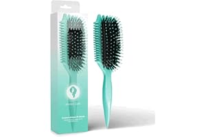 Bounce Curl Volume EdgeLift Brush, 5-in-1 Tool for Volumized Waves, Curls & Coils – Teal