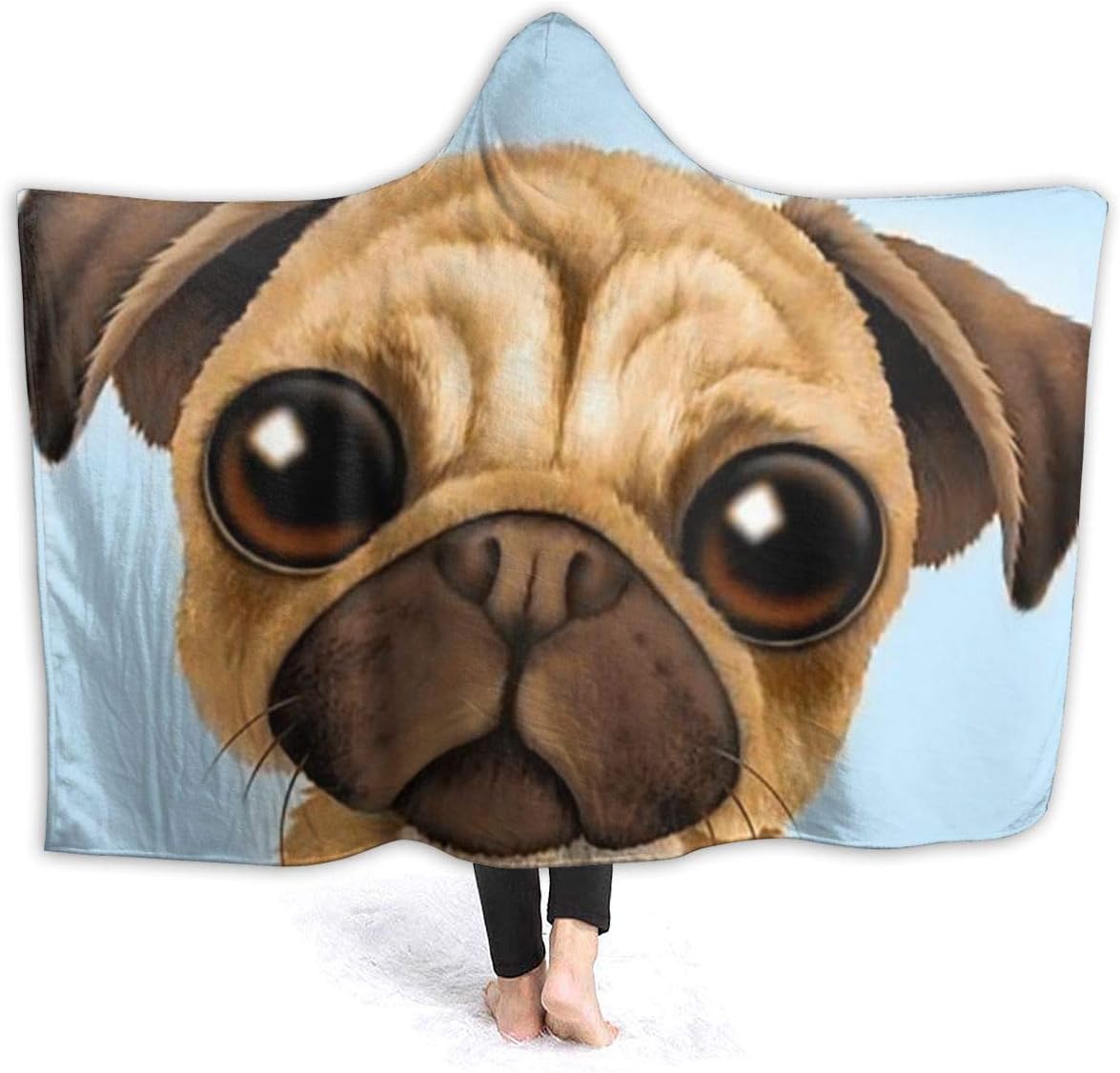 comfy pug blanket hoodie