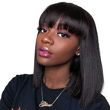 Buy 14inch 1b Hair Way Straight Wigs With 20 Human Hair And 80