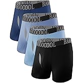 BAMBOO COOL BreezeBoo Men's Ultra Breathable Underwear Mesh Boxer Briefs with Lightwight Wasitband,No Ride Up,Multipack