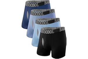 BAMBOO COOL Men's Ultra Breathable Underwear Mesh Boxer Briefs with Lightwight Wasitband,No Ride Up,Multipack