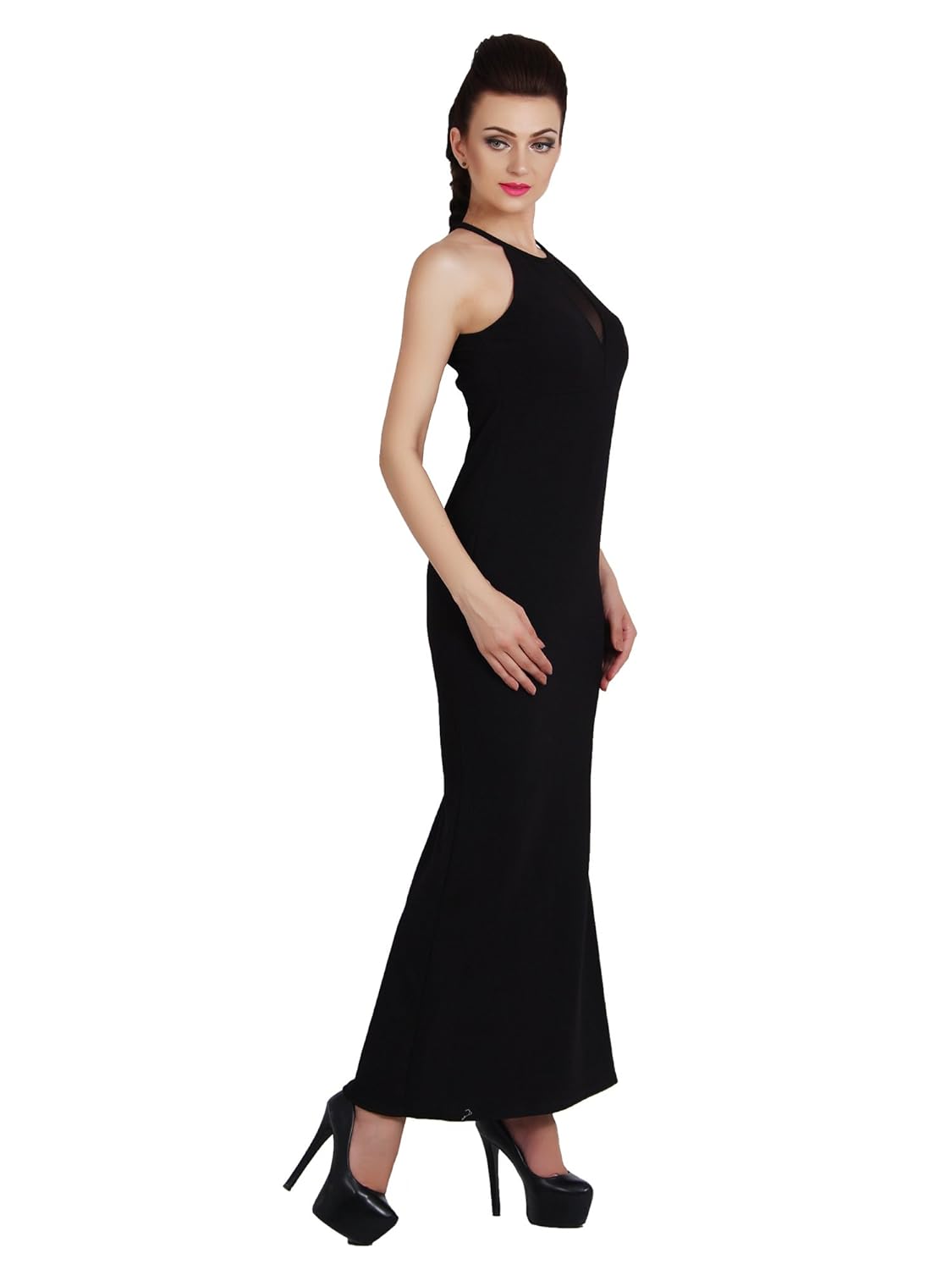 g&m collections women's black sheath dress (sleeveless)