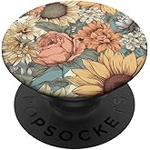 Sunflower Floral Wildflowers Pattern Graphic PopSockets Adhesive PopGrip