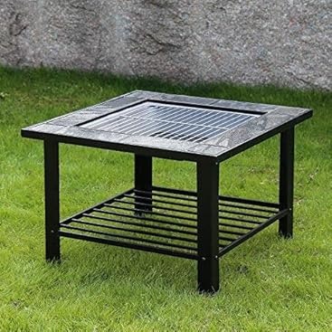 Peach Tree 30 "al aire libre Fire Pit cuadrado metal Jardín Patio