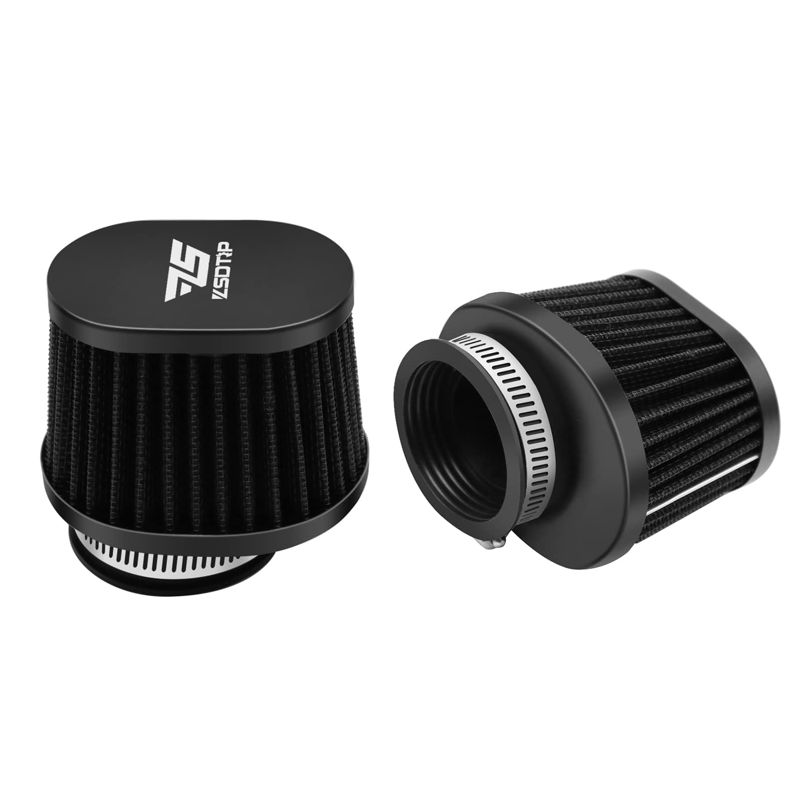 Photo 1 of 2PCS Motorcycle Air Filter Universal 60MM Replacement Engine Filter High Performance Air Filters Fit Motocross Carburetor Cleaner for Pit Bike Scooter Moped ATV (Black)