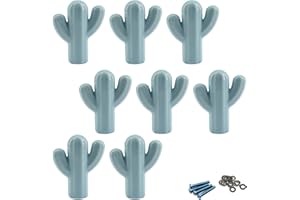Zerniple Blue Ceramic Handle Pull Door knobs Cabinet Handles for Children's Room (8 Pieces)