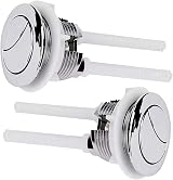 Radworx 38mm Toilet Flush Button Replacement 2 Pack Chrome Dual Rod view 1