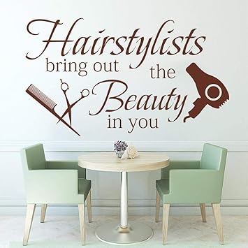 Amazon Com Wall Stickers Murals Hair Stylist Beauty Shop Salon