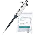 JOANLAB Micropipette 0.5-10ul Manual Adjustable Single Channel Pipettes High Accurate Lab Pipettors with 1000pcs Pipette Tips