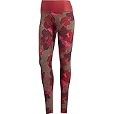 adidas Women's Believe This High Rise Printed, Noble Maroon, Small