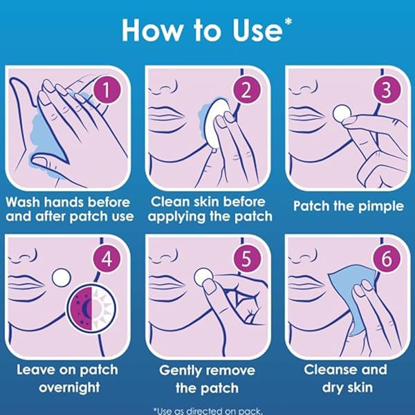 CLEARASIL STUBBORN ACNE OVERNIGHT SPOT PIMPLE PATCHES, 18 COUNT (PACK OF 6)