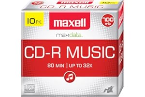 Maxell 10-Pack CDR Recordable Media 80min For Music 625133