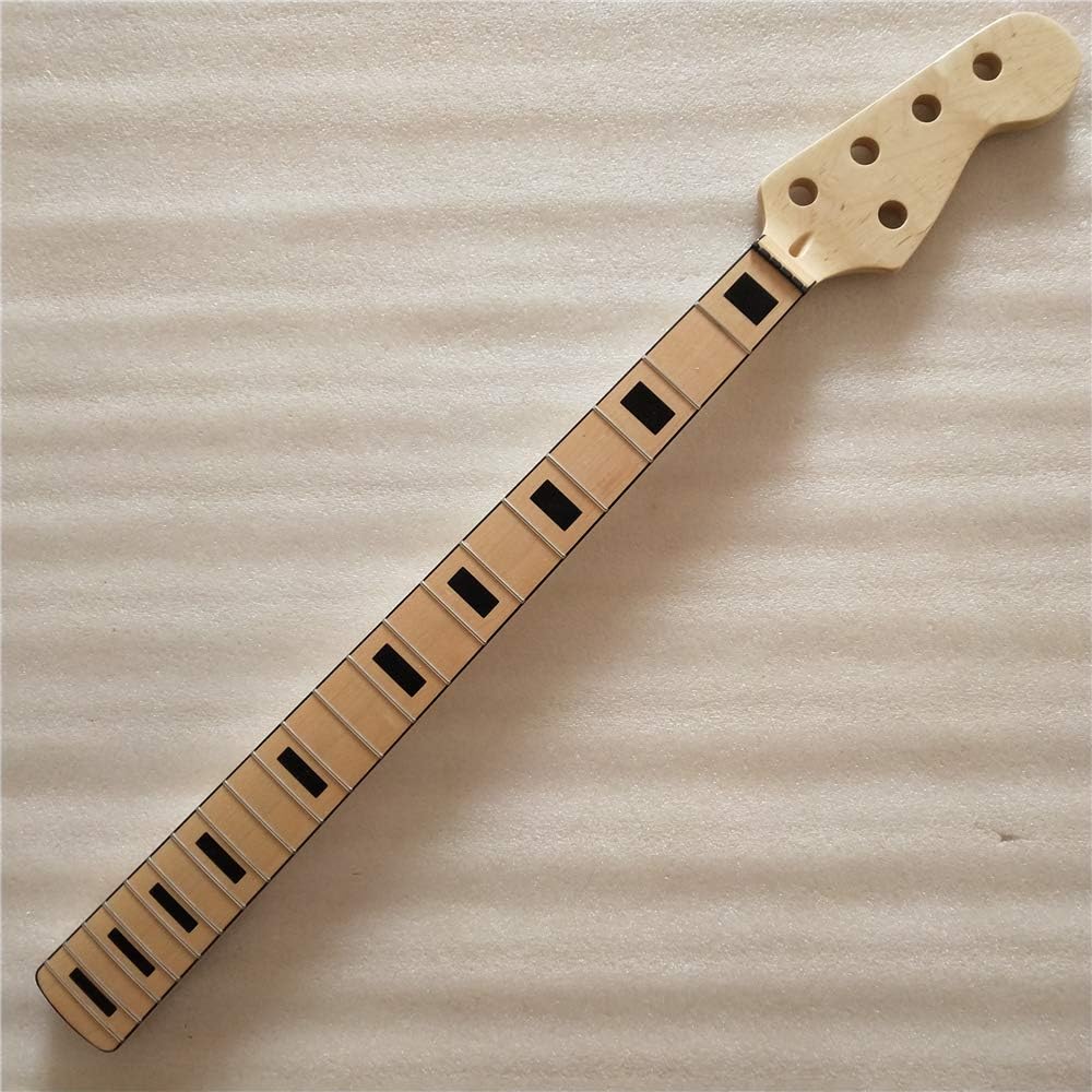 Gloss Maple Bass Guitar Neck 21 frets 5 string for Electric Bass style part maple fingerboard block inlay
