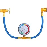 SURIEEN R134A AC Refrigerant Recharge Hose Kit 1/2&rdquo; Piercing Can Tap Valve | AC Recharge Hose with R134A Piercing Can Tap &amp; Quick Coupler, Fits for R134A R22 R12 Air Conditioning Refrigerant 250 PSI