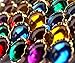 Nesha Assorted Gemstone Color Acrylic Rhinestone Shank Buttons 75 Pcs