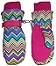 N'Ice Caps Girls Zig Zag Chevron Print Thinsulate and Waterproof Mittens