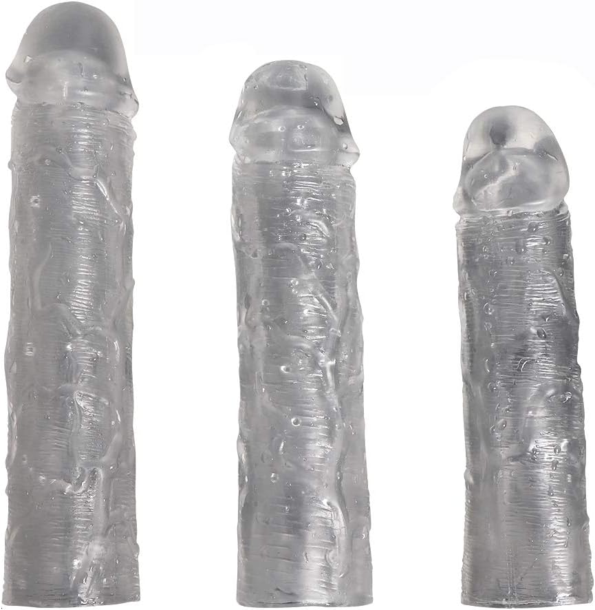3Pcs/Set Stretchy Male Sleeve Length Girth Enhancer Sheath 03