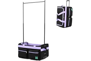 Esazn Dance Bag With Garment Rack, Rolling Garment Bag for Travel, Dance Competition Bag Garment Duffel Bag For Dance Competition, Dance Travel Bag Travel Duffels With Wheels