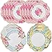 Talking Tables Truly Scrumptious Floral Plates for a Tea Party, Wedding, Multicolor (24 Pack)