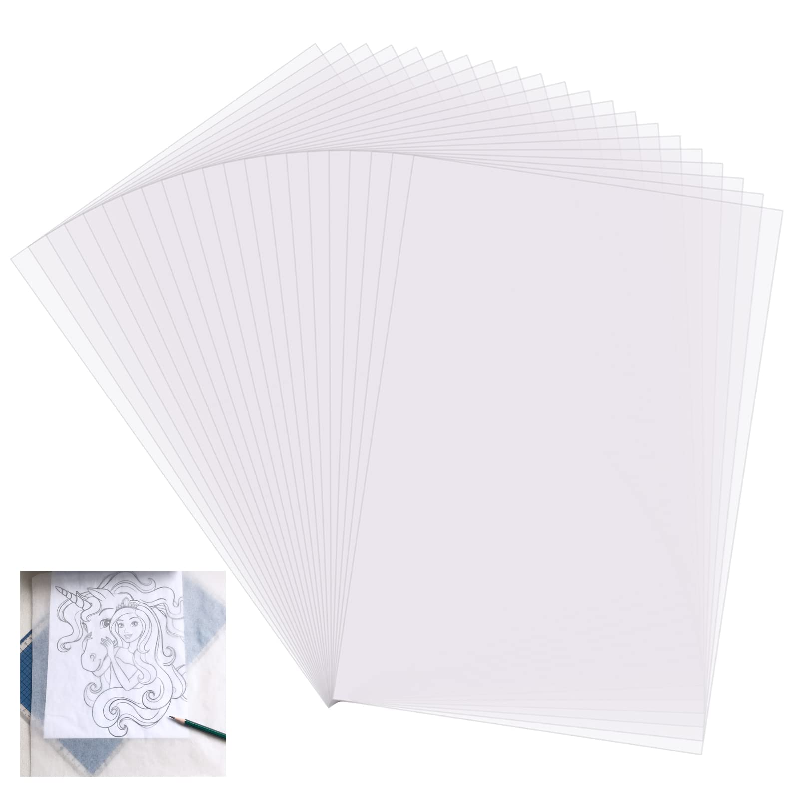 200 Sheets Tracing Paper A4 Size with High Transparency for Design Sketching Drawing Calligraphy Graphic Scrapbooking & Dressmaking