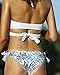 MOOSKINI Women Sexy Bikini Swimsuit Halter Wrap Side Tie Padding Bathing Suit White L(US Size 4-6)