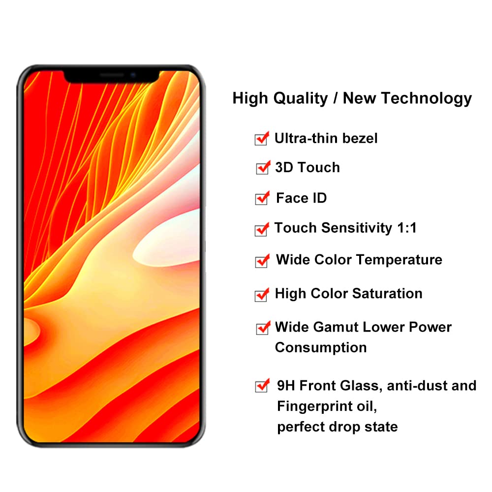 for iPhone XR Screen Replacement 6.1 inch,LCD Display Touch Screen Digitizer Assembly with Repair Tools, Compatible with Model A1984, A2105, A2106, A2108