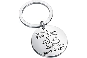 FEELMEM Book Lover Gift Reading Lover Gift Book KeychainBook Club Keyring Gift