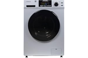 EQUATOR ADVANCED APPLIANCES Equator All-in-One Washer Dryer VENTLESS/VENTED PET cycle 1.62cf/15lbs+Portability Kit in White (SILVER)