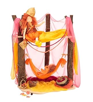 Magic Cabin Autumn Fairy With Friend Tweela Woodfee Stands