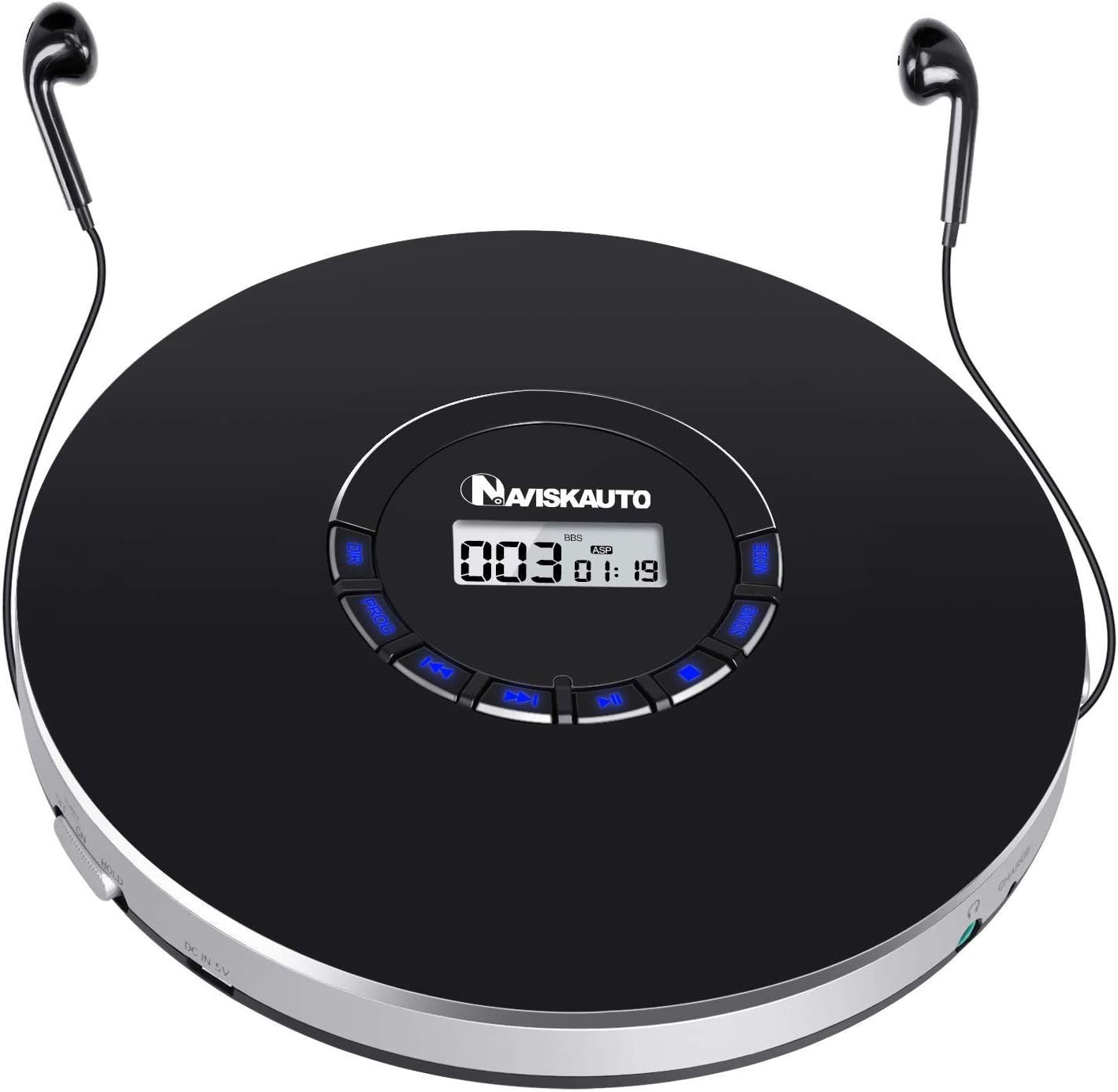 NAVISKAUTO Portable CD Player, Small CD Player for Car Amazon.co.uk Electronics